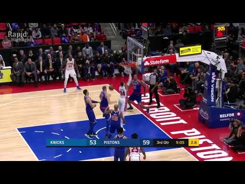 New York Knicks vs Detroit Pistons highlights Dec 22 2017