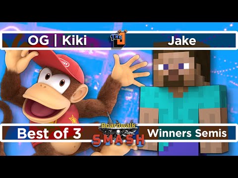 Winners Semis Kiki (Diddy Kong) vs Jake (Steve) - Boardwalk Smash #30 - SSBU