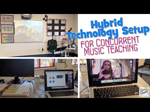 Hybrid Technology Setup for Concurrent Music Teaching