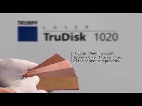 TruDisk 1020 Copper Welding with Green Wavelength