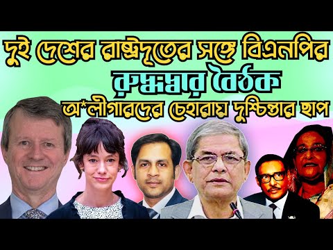 দুই দেশের রাষ্ট্রদূতের সঙ্গে বিএনপি রুদ্ধদ্বার বৈঠক ও অ*লীগারদের চেহারায় দুশ্চিন্তার ছাপ