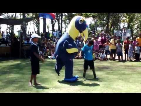 Tura dancing wth Kids from Paramana Village - Central Province