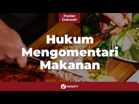 Hukum Mengomentari Makanan - Poster Dakwah