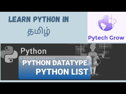 Python List Learn Python In Tamil Python For Beginners Python Datatype Part 5 Zero To Hero