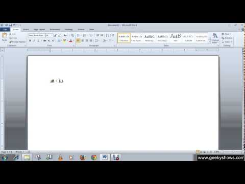 Microsoft Office Word 2010 Add Superscript or Subscript