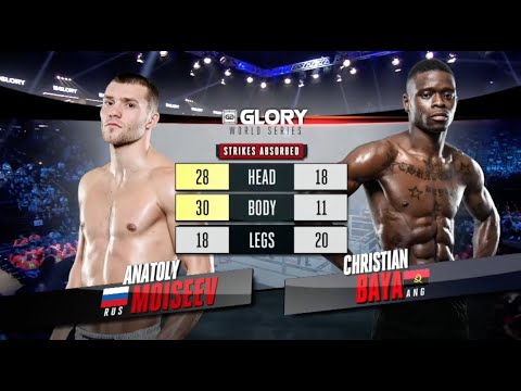 Анатолий Моисеев (19-2-0) RUS vs Christian Baya (57-5-1) ANG, -70kg, GLORY Semi-Final