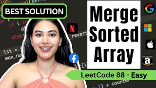 YouTube video 'Merge Sorted Array - LeetCode 88 - Python #leetcode #topinterview150'