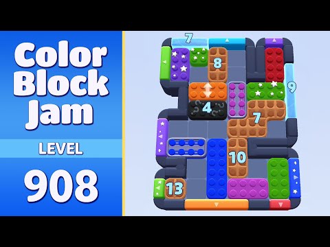 Color Block Jam Level 908 | Every Puzzle Solved! 🎯