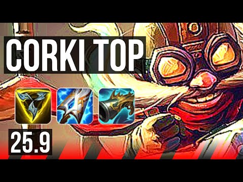 CORKI vs FIORA (TOP) | 7 solo kills, Dominating | KR Master | 25.9