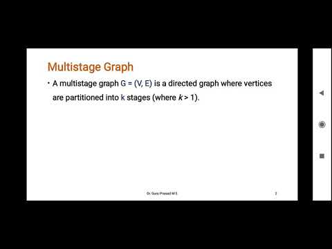 Module 4 : Multistage Graph - Dynamic Programing