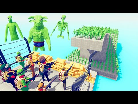 Zombie 100 Units vs Army - Totally Accurate Battle Simulator TABS