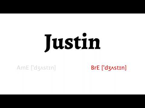 How to Pronounce justin in American English and British Englishjustin