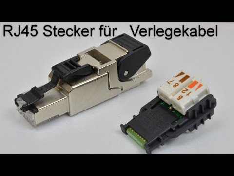 RJ45 Stecker auf Verlegekabel crimpen / aufbringen (RJ-45 Netzwerkstecker aufbringen)