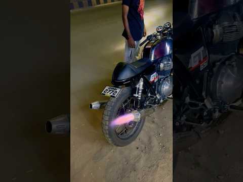 Royalenfield GT 650 | Code 6 | Pops and Bangs 💥|  #code6 #gt650 #mototorque #exhaust