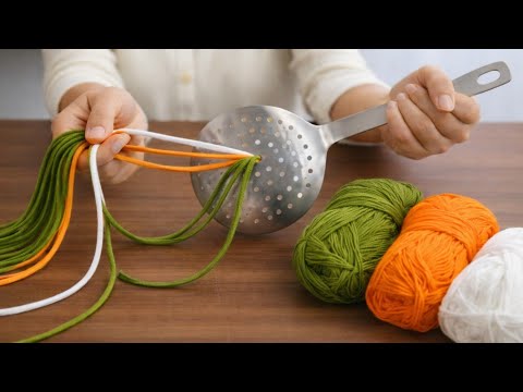 Amazing !! Super easy idea made of ladle and wool - Gift Craft Ideas - DIY projects