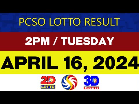 Lotto Results Today APRIL 16 2024 2PM PCSO 2D 3D 6D 6/42 6/49 6/58