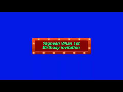 Yagnesh Birthday invitation