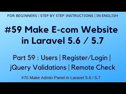 7 Make Admin Panel in Laravel 5 6 | Display Error Message on Login Failure | Logout Process