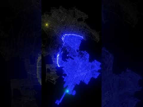 Los Angeles: A* (A-Star) with Chebyshev Heuristic. Pathfinding Algorithm on Real Maps #map #astar