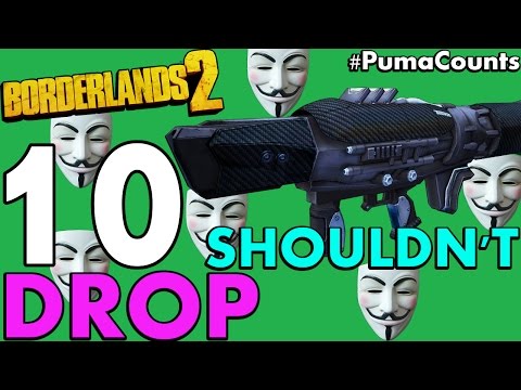 Top 10 Hacked Guns and Weapons that Should Never Drop in Borderlands 2 (Gun Guide) #PumaCounts