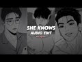 she knows - ne-yo ft. juicy j | edit audio