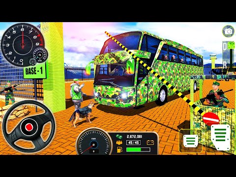US Army Bus Driving Simulator 2022 - Soldier Military Coach Transporter Duty - Android GamePlay
