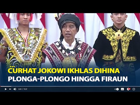 Curhat  Presiden Jokowi Ikhlas Dihina Plonga-Plongo hingga Firaun di Sidang MPR, Ungkap Kesedihan