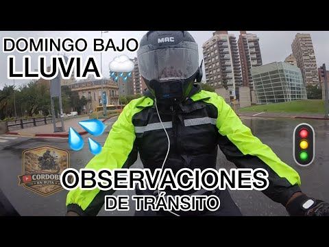 DOMINGO BAJO LA LLUVIA 🌧️ OBSERVACIONES DE TRÁNSITO DE ZONA SUR AL CENTRO + PARQUE CORDOBÉS 🏍️