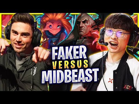FAKER vs MIDBEAST! - T1 Faker NEW SWAIN REWORK vs Midbeast Zoe! | Season 2022