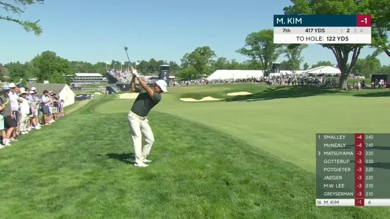 Michael Kim nearly holed out for eagle from the rough 😮