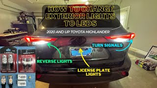 How to Change all Rear Exterior Bulbs on 2020-2023 Toyota Highlander to LEDs.