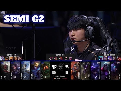 GEN vs KT - Game 2 | Semi Final LoL Worlds 2025 | Gen.G vs KT Rolster G2 full
