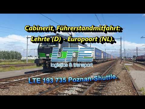Cabinerit, Führerstandsmitfahrt: Lehrte - Minden - Hamm - Bottrop - Emmerich - Kijfhoek - Europoort