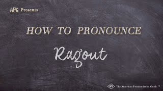 How to Pronounce Ragout (Real Life Examples!)