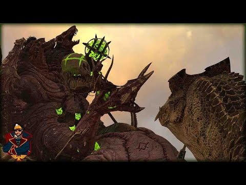 FERAL CARNOSAUR vs HELL PIT ABOMINATION - Total War Warhammer 2 | SurrealBeliefs