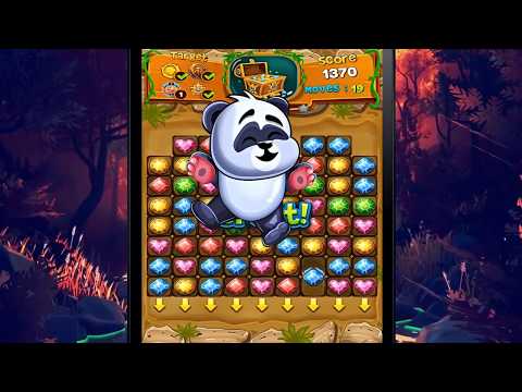 Panda Gems - Match 3 Puzzle Game Trailer by Launchship Studios iPhone and Android 2018