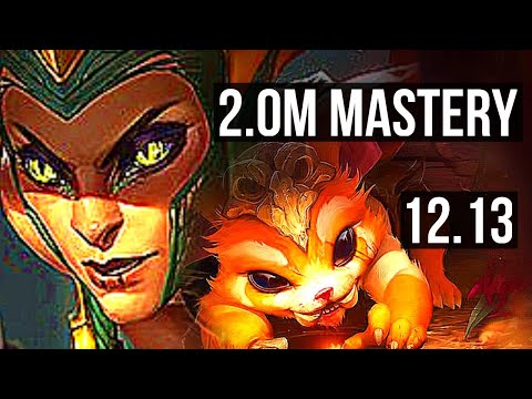 CASSIOPEIA vs GNAR (TOP) | 12/1/5, 2.0M mastery, Rank 7 Cassio, Legendary | KR Challenger | 12.13