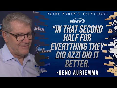 Geno Auriemma on Azzi Fudd + Aubrey Griffin's clutch second halves in win over Baylor | UConn | SNY