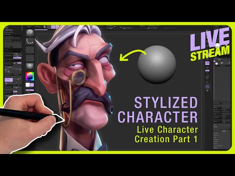 Stylized Character Sculpting in ZBrush | Live Stream Part 1
