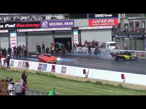 Bruno Bader Pro Mod Crash - Santa Pod Main Event 2023