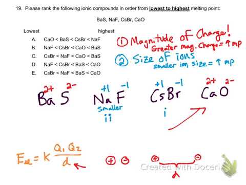 Chem 110 Spring 2020 Exam 2 Q's 17 – 32 (and #4!)