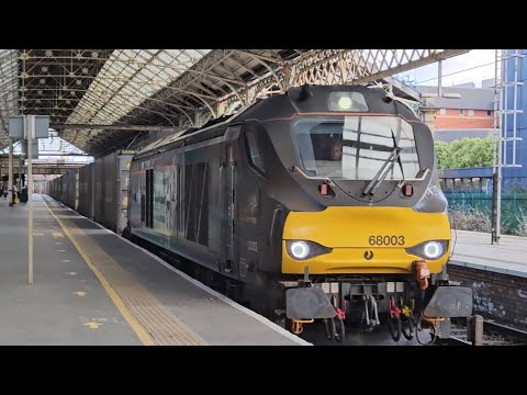 Direct Rail Services 88002 Runs 4S43 To Mossend & 68003 Runs 4M27 To Daventry At Preston WCML