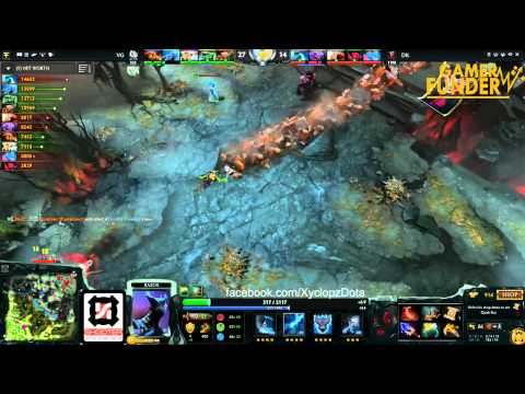 Xyclopz's mom call during an intense VG vs DK Match.