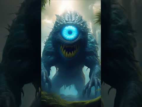 one eye monster 😱☠️☠️ | #shorts #ytshorts #horrorshorts #scary #ghost #monsters @LIGHTSAREOFF