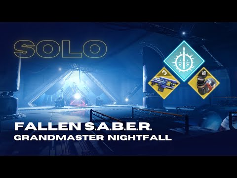 Solo Grandmaster Nightfall "Fallen SABER" with Shinobu's Vow and Coldheart - Arc Hunter - Destiny 2