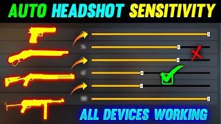 (Auto Headshot Sensitivity Setting) Free Fire 🔥 | New Headshot Sensitivity | One Tap Headshot Trick