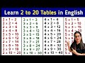 Learn Multiplication Table of 2 to 20 | 2 से 20 तक पहाड़े | Tables 2 to 20