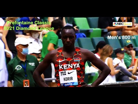 Men's 800m.  Prefontaine Classic, Diamond League. Hayward Field, Eugene, OR, USA.  August 21, 2021