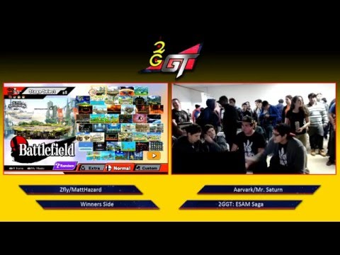 2GGT: ESAM Saga - Zfly/MattHazard (Red) Vs. Aarvark/Mr. Saturn (Blue) Winners Side - Smash Wii U