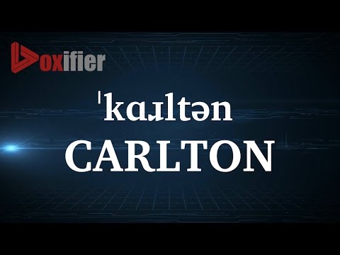 How to Pronunce Carlton in English - Voxifier.com